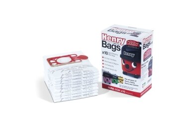 Sacos para pó Numatic HEPA-flo NVM1CH (9 L) para aspiradores Henry, Hetty, Harry, 10 unid.