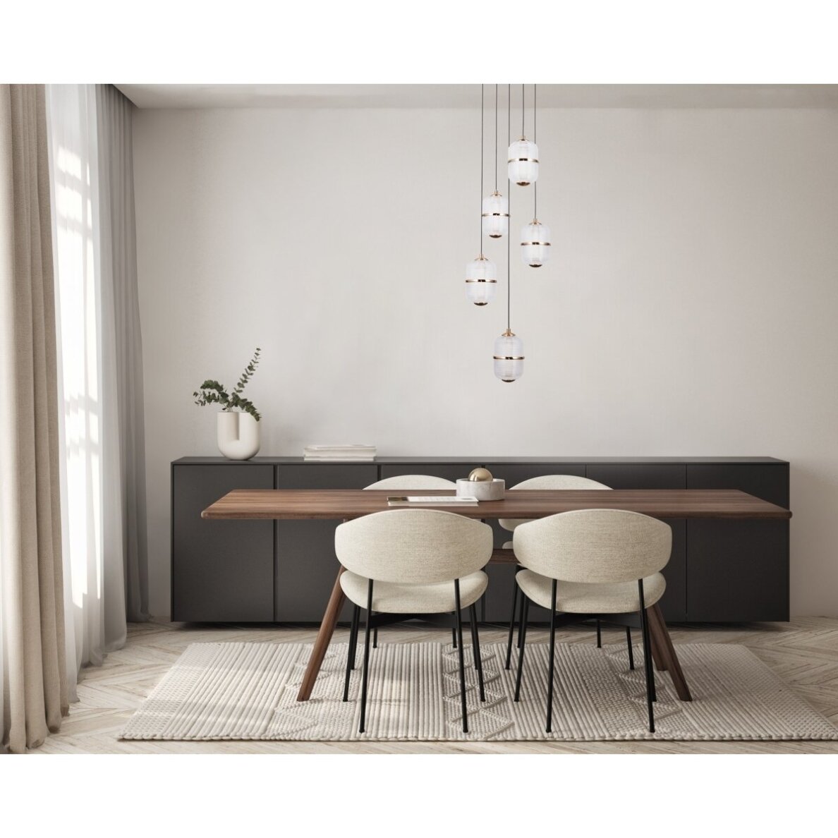 Pakabinamas šviestuvas Alani PND-34375-5-HBR 1 Pakabinamas šviestuvas Alani PND-34375-5-HBR 1