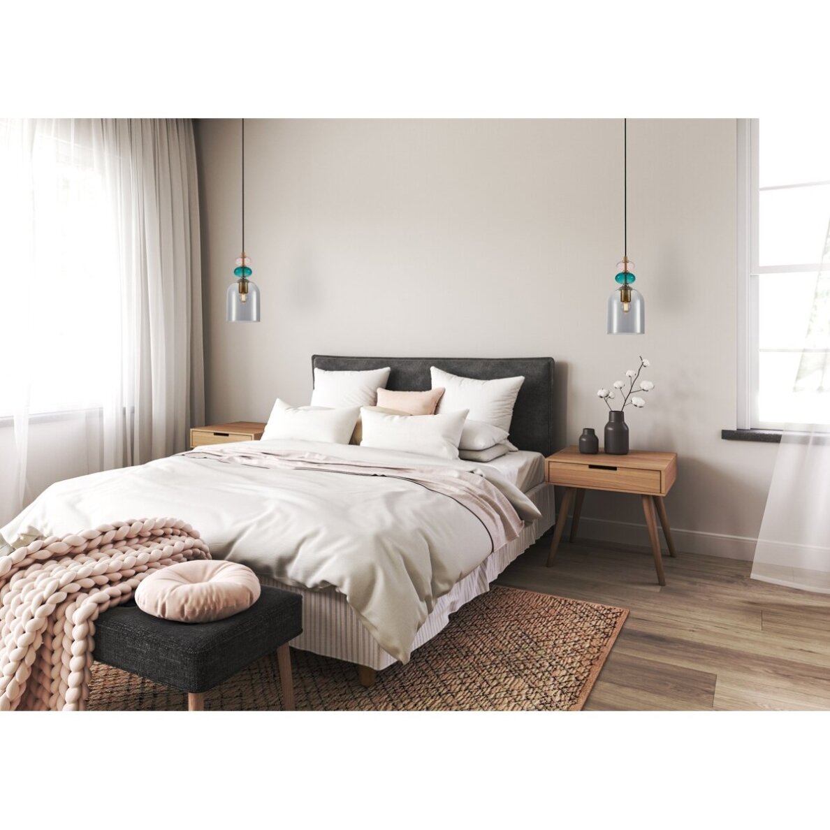 Pakabinamas šviestuvas Busco PND-30263-1B-BRO-SG 1