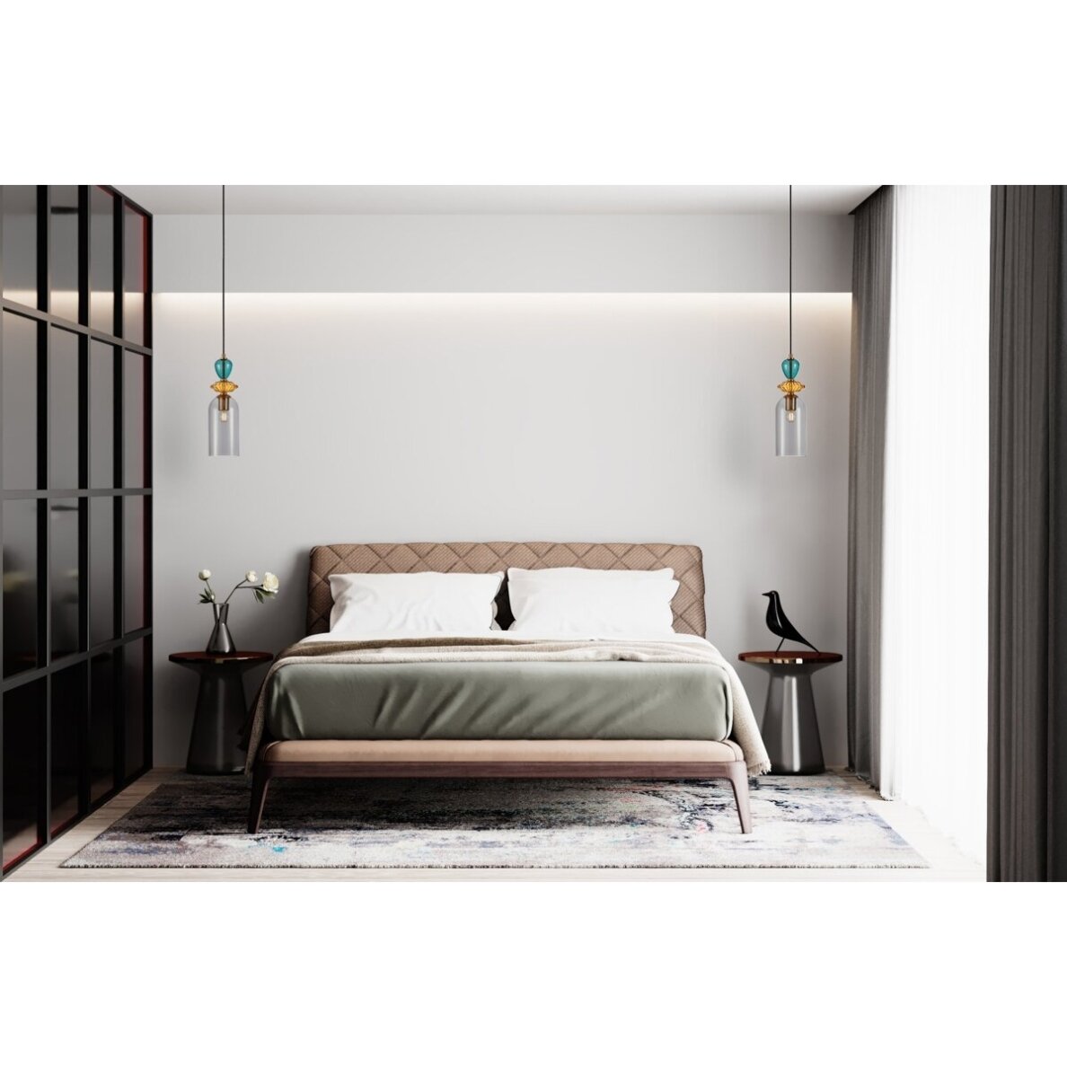 Pakabinamas šviestuvas Busco PND-30263-1C-BRO-SG 1