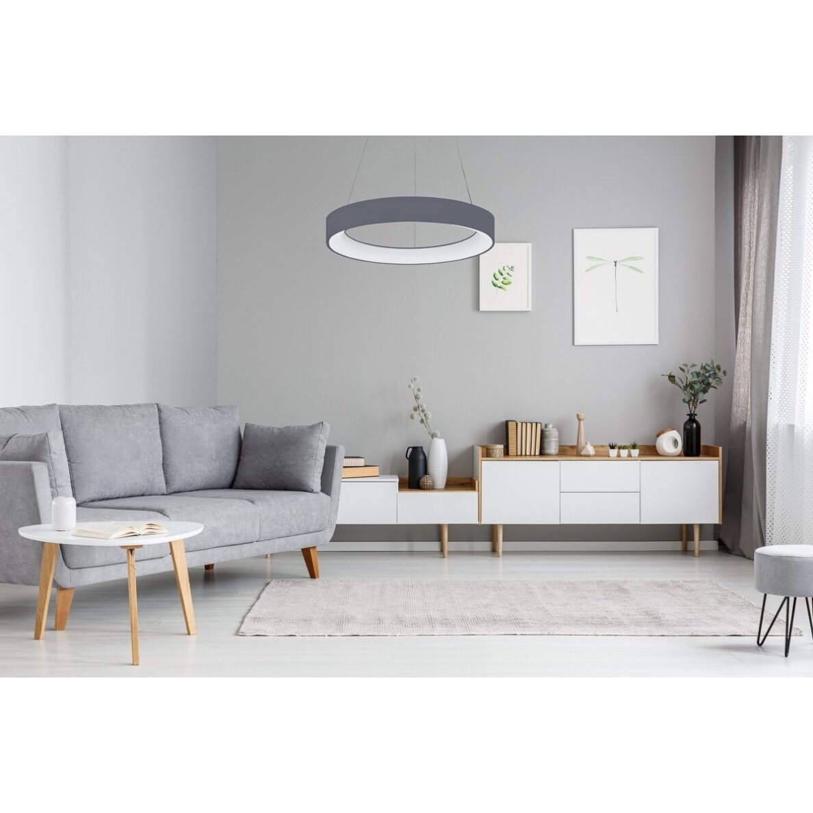 Pakabinamas šviestuvas Chiara 3945-842RP-GR-3, pilkas, LED, 42W 1 Pakabinamas šviestuvas Chiara 3945-842RP-GR-3, pilkas, LED, 42W 1
