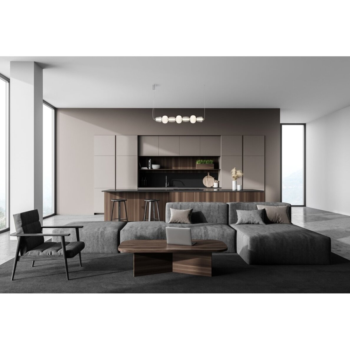 Pakabinamas šviestuvas Eris PND-98374-42W-CH 1