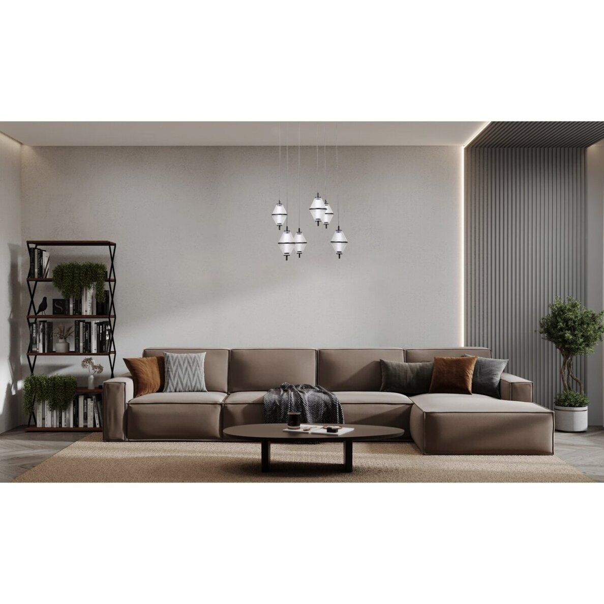 Pakabinamas šviestuvas Fuente PND-34395-6-BK 1