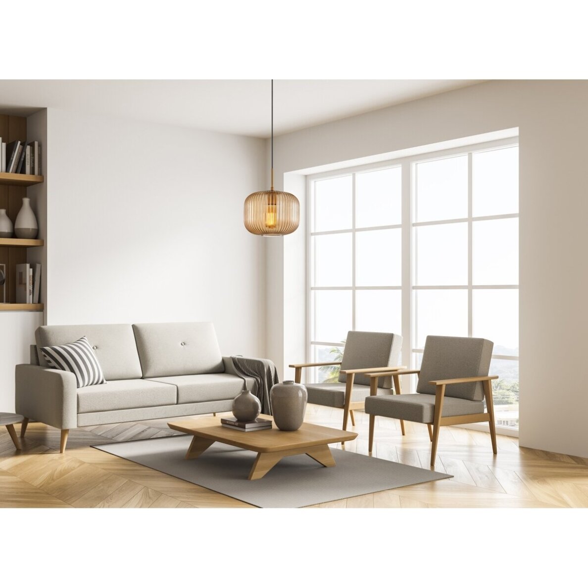 Pakabinamas šviestuvas Gavino PND-26476-1-BRO-AMB 1