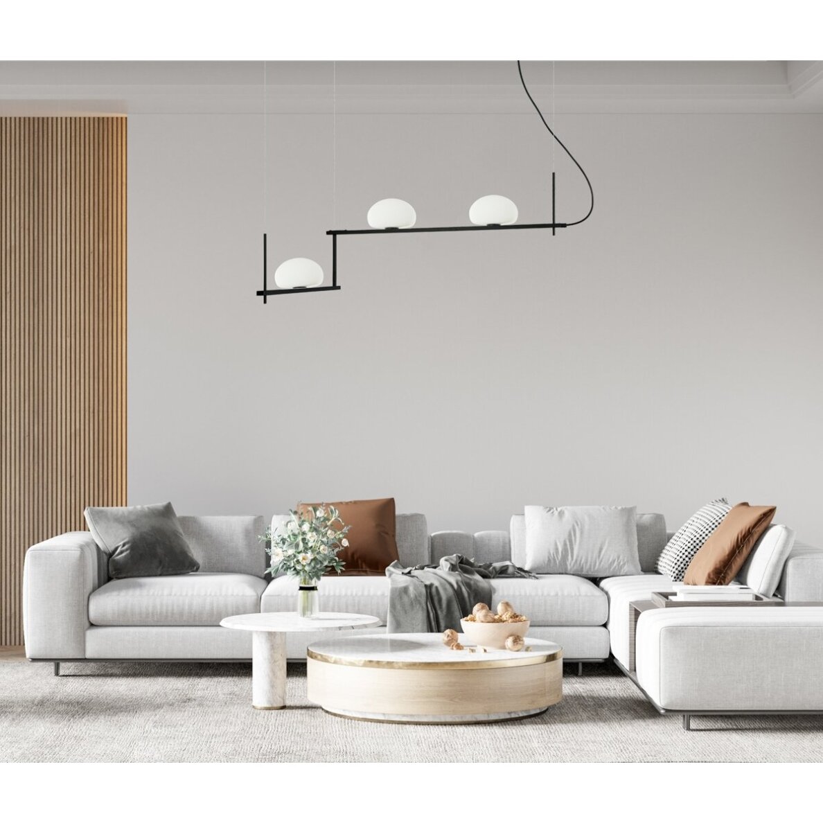 Pakabinamas šviestuvas Kernio PND-357783-BK+W 1