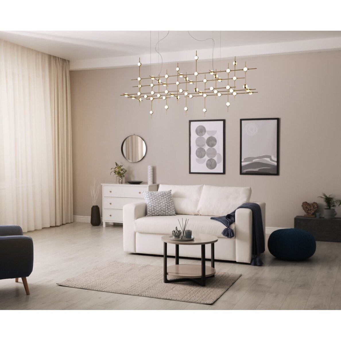 Pakabinamas šviestuvas Provenza MD18001067-55A GD, aukso spalvos, modernus, LED apšvietimas 1