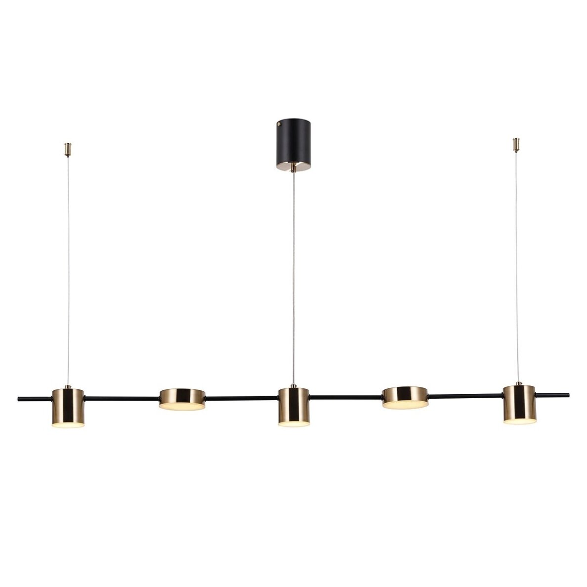 Pakabinamas šviestuvas Remdal PND-16374-5-BK-3K, žalvario spalvos, modernus, LED apšvietimas 2