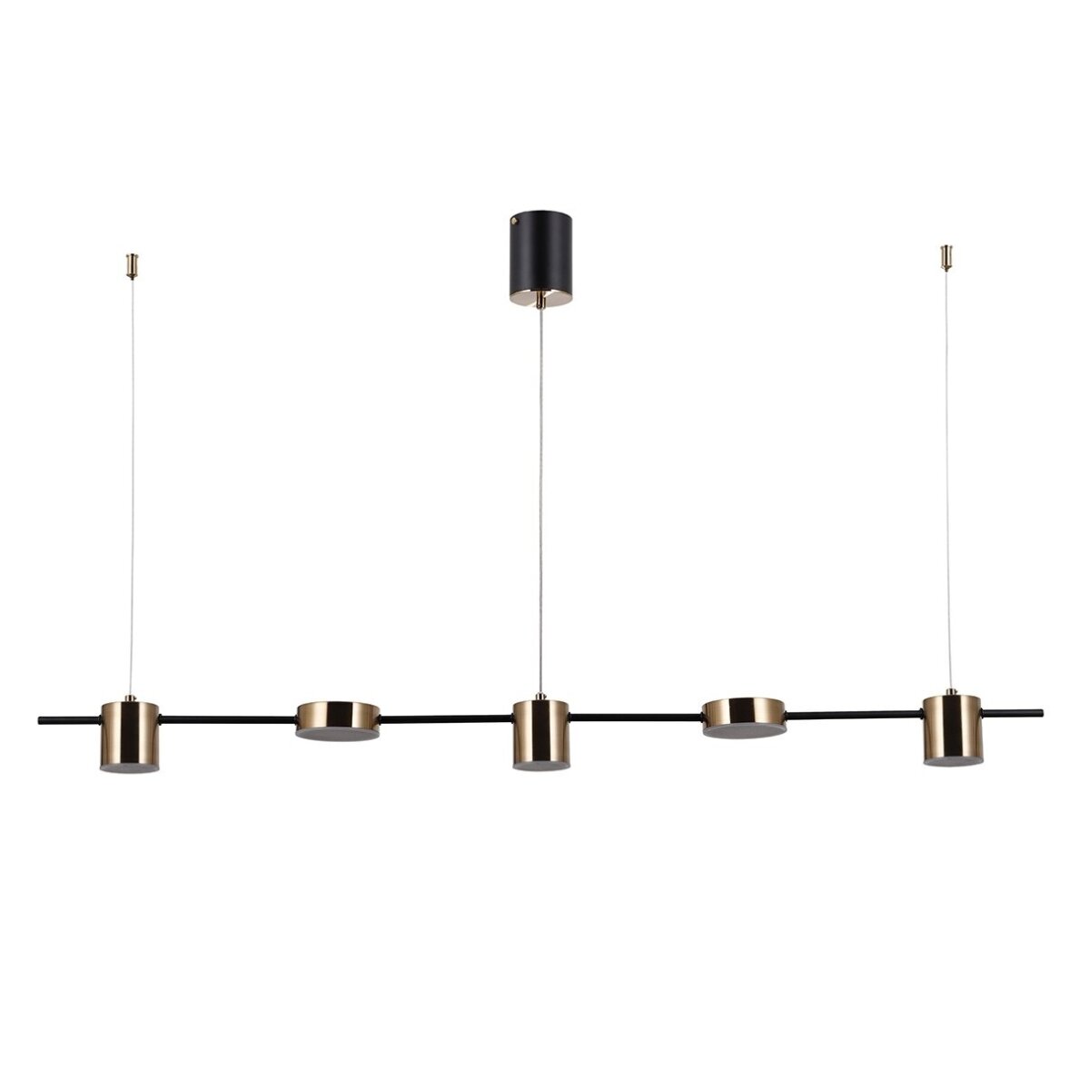 Pakabinamas šviestuvas Remdal PND-16374-5-BK-4K, žalvario spalvos, modernus, LED apšvietimas