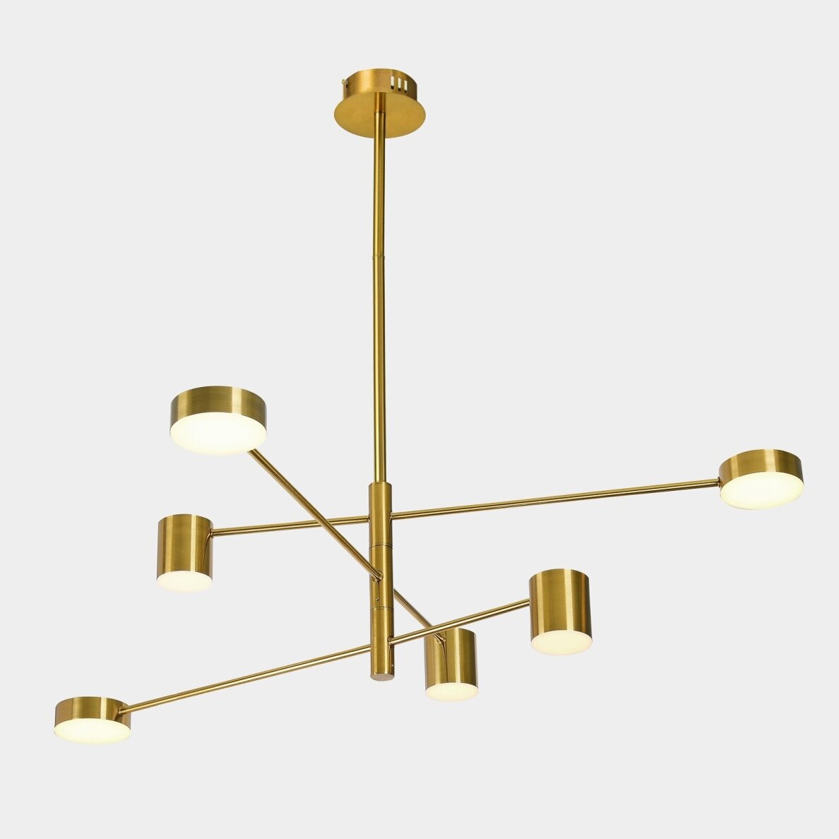 Pakabinamas šviestuvas Remdal PND-16374-6-COP-GD-3K, auksinės spalvos, modernus, LED apšvietimas