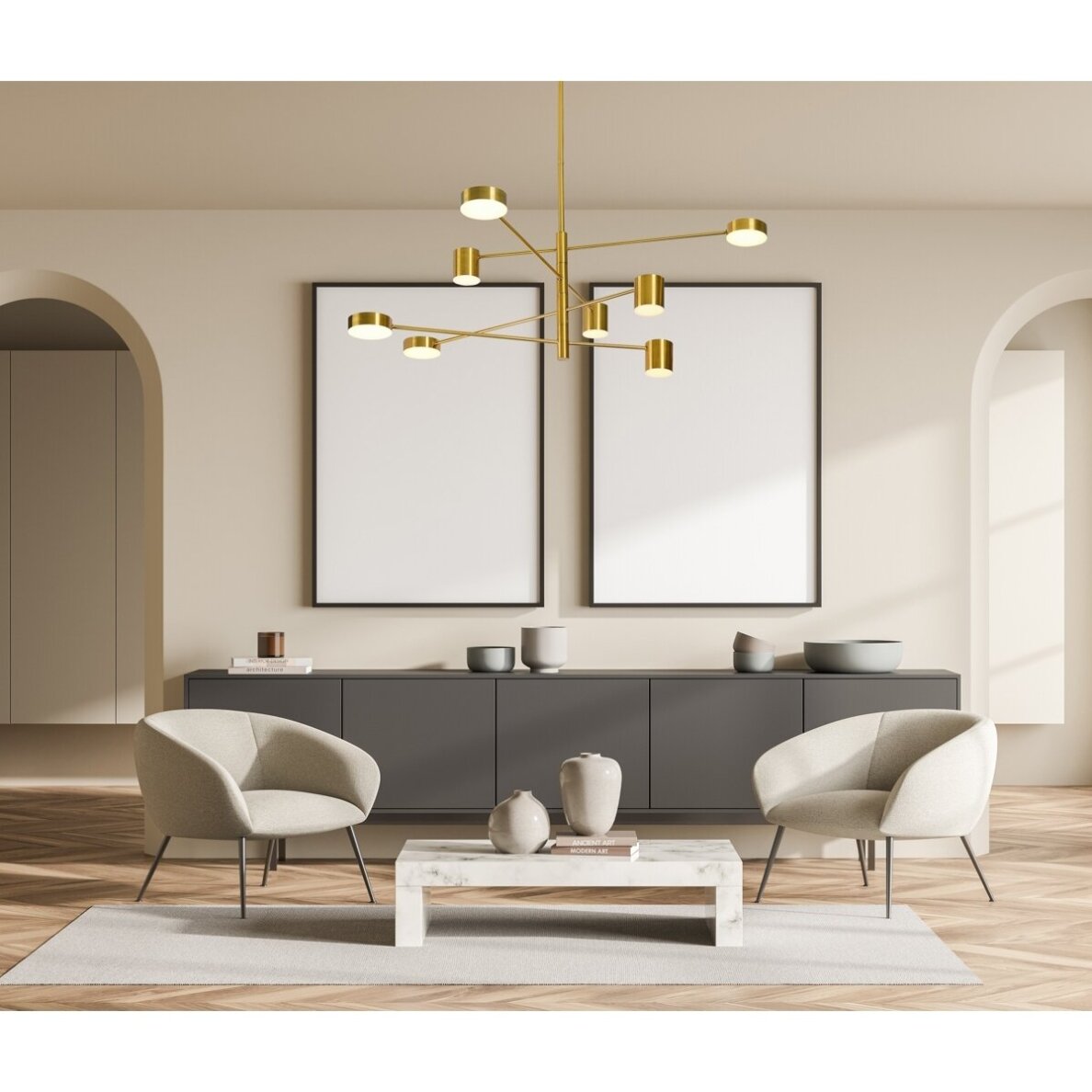 Pakabinamas šviestuvas Remdal PND-16374-8-COP-3K, vario spalvos, modernus, LED apšvietimas 1