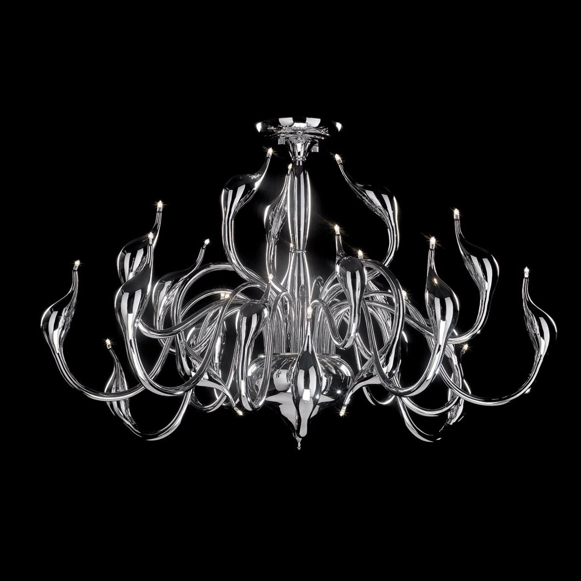 Pakabinamas šviestuvas Swan MX8098-24A CH, chromo spalvos, modernus, 24 lemputės