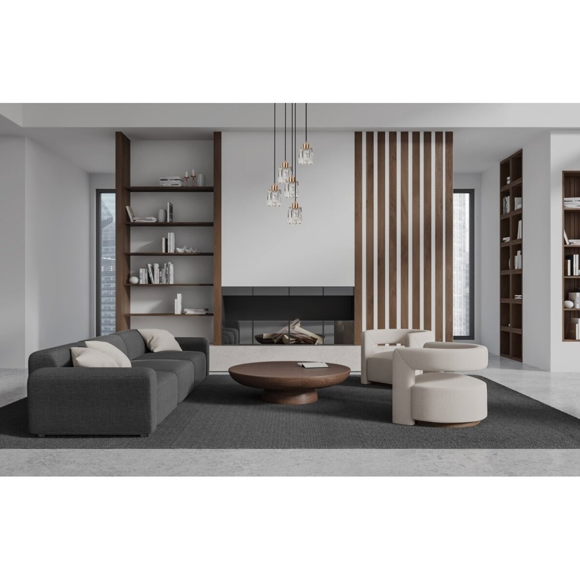 Pakabinamas šviestuvas Torno PND-40813-5R-BK-HBR 1