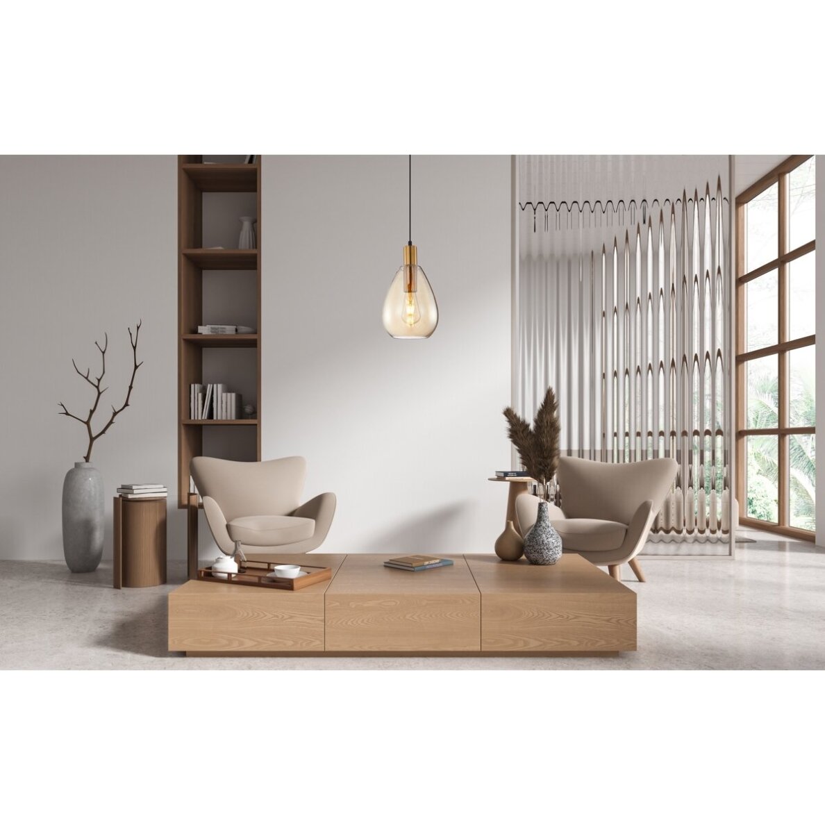 Pakabinamas šviestuvas Zulo PND-27812-BRO-AMB 1