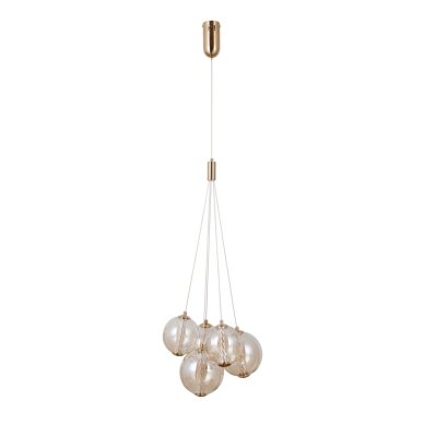 Pakabinamas šviestuvas Butero PND-34359-5-HBR-AMB 2 Pakabinamas šviestuvas Butero PND-34359-5-HBR-AMB 2