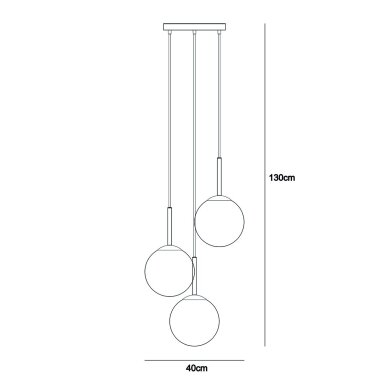 Pakabinamas šviestuvas Deore PND-5578-3S-BRO-BK 2