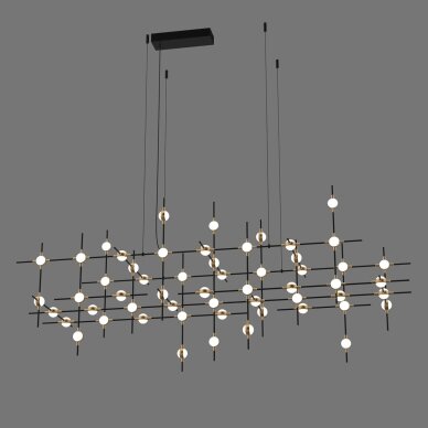 Pakabinamas šviestuvas Provenza MD18001067-55A BG, juodos ir aukso spalvų, modernus, LED apšvietimas