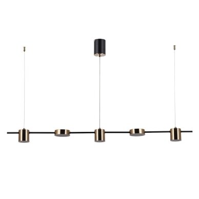 Pakabinamas šviestuvas Remdal PND-16374-5-BK-4K, žalvario spalvos, modernus, LED apšvietimas