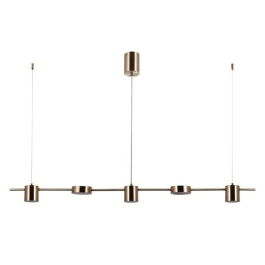 Pakabinamas šviestuvas Remdal PND-16374-5-COP-GD-4K, žalvario spalvos, modernus, LED apšvietimas Pakabinamas šviestuvas Remdal PND-16374-5-COP-GD-4K, žalvario spalvos, modernus, LED apšvietimas