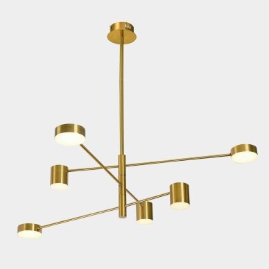 Pakabinamas šviestuvas Remdal PND-16374-6-COP-GD-4K, auksinės spalvos, modernus, LED apšvietimas