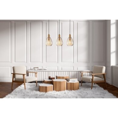 Pakabinamas šviestuvas Zulo PND-27812-3-BRO-AMB 1 Pakabinamas šviestuvas Zulo PND-27812-3-BRO-AMB 1