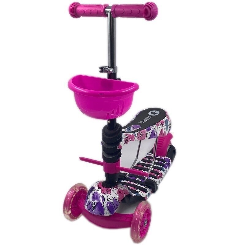 Paspirtukas SCOOTER 3IN1 Pink Paspirtukas SCOOTER 3IN1 Pink