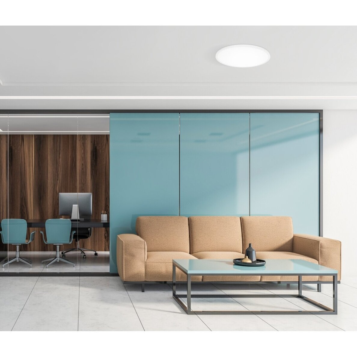 Pelaro PLF-7001-600R-WH-3K modernus LED plafonas, baltas, 60 cm 1 Pelaro PLF-7001-600R-WH-3K modernus LED plafonas, baltas, 60 cm 1