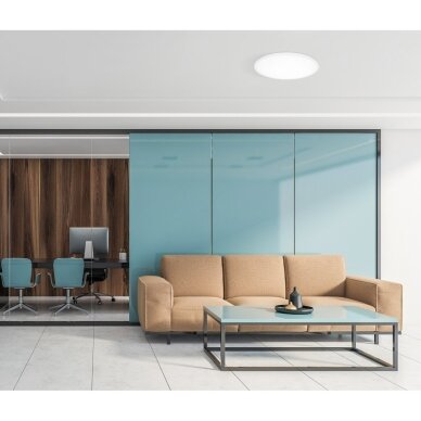 Pelaro PLF-7001-600R-WH-4K modernus LED plafonas, baltas, 60 cm 1