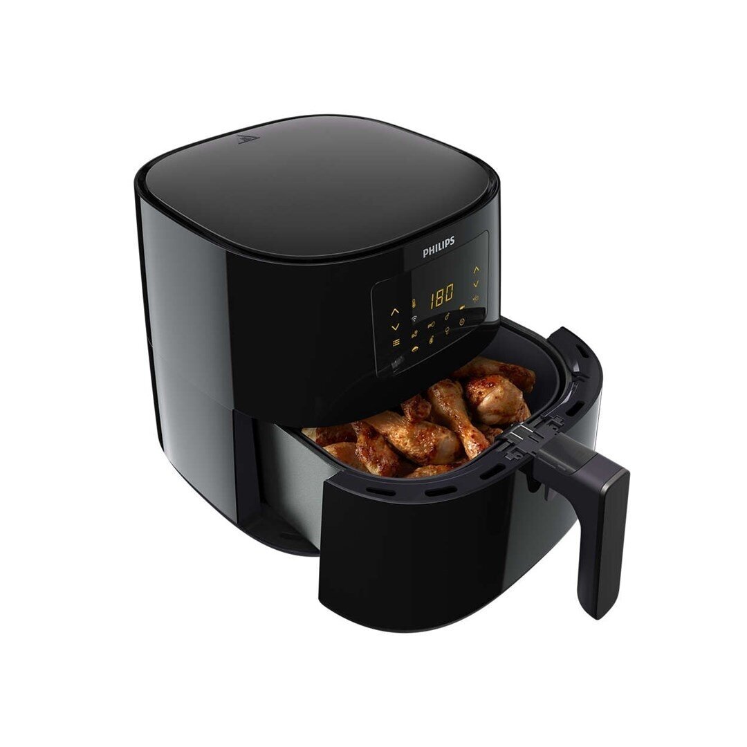 Philips Essential HD9280/70 karšto oro gruzdintuvė, 6,2 l, juoda/sidabrinė 3 Philips Essential HD9280/70 karšto oro gruzdintuvė, 6,2 l, juoda/sidabrinė 3