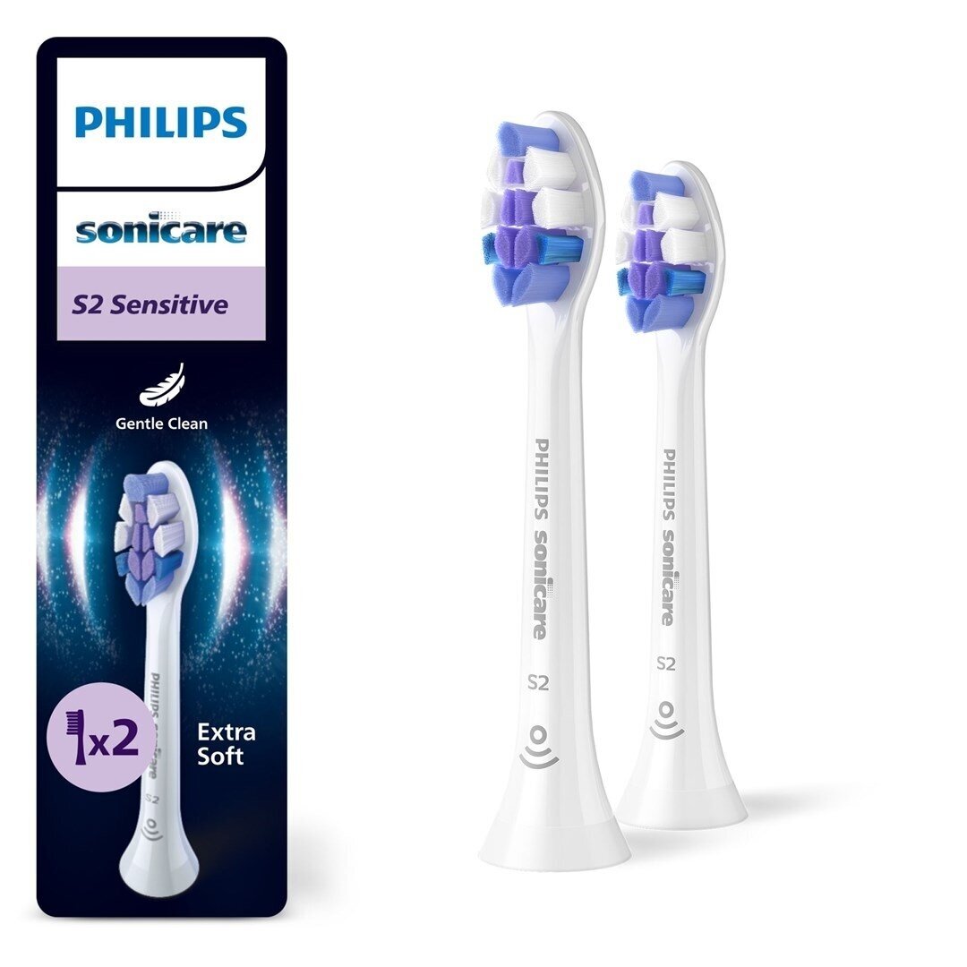 Philips Sonicare Sensitive HX6052/87, 2 vnt. itin minkštų šepetėlių galvučių rinkinys, balta Philips Sonicare Sensitive HX6052/87, 2 vnt. itin minkštų šepetėlių galvučių rinkinys, balta