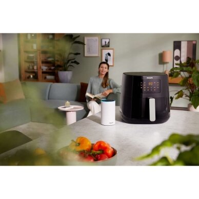 Philips Essential HD9280/70 karšto oro gruzdintuvė, 6,2 l, juoda/sidabrinė 5