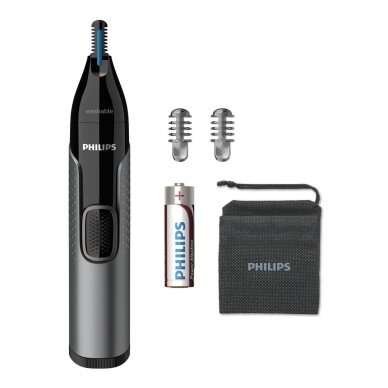 Philips nosies, ausų ir antakių trimeris, pilkas Philips nosies, ausų ir antakių trimeris, pilkas