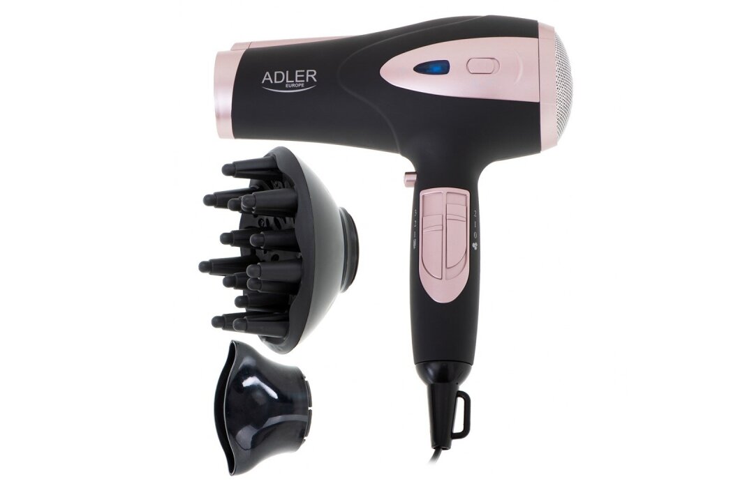 Secador de cabelo Adler AD 2248 com função de ionização, 2400 W, preto 1 Secador de cabelo Adler AD 2248 com função de ionização, 2400 W, preto 1