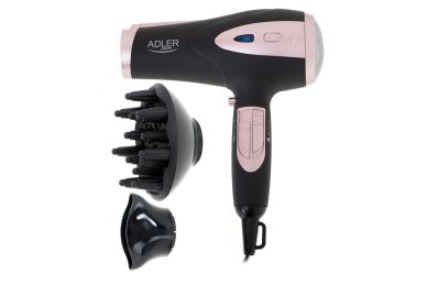Secador de cabelo Adler AD 2248 com função de ionização, 2400 W, preto 1 Secador de cabelo Adler AD 2248 com função de ionização, 2400 W, preto 1
