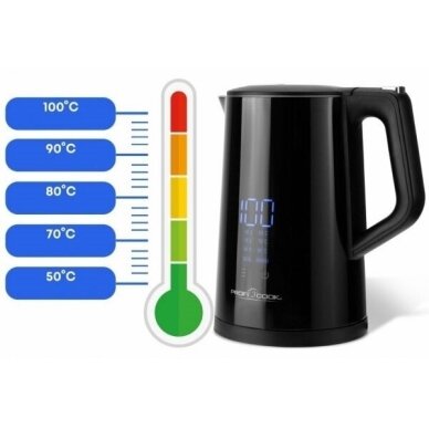 ProfiCook PC-WKS 1243 elektrinis virdulys 1,7 l 2200 W juodas 3 ProfiCook PC-WKS 1243 elektrinis virdulys 1,7 l 2200 W juodas 3