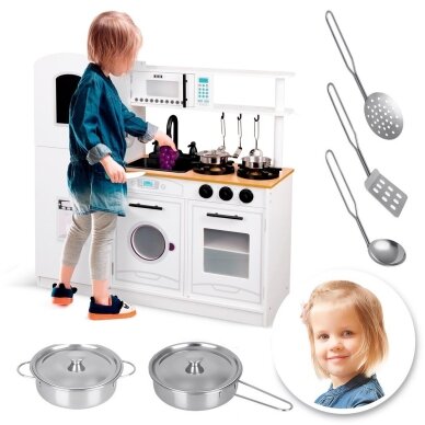 PROMIS medinė vaikų virtuvėlė su priedais 6 PROMIS medinė vaikų virtuvėlė su priedais 6