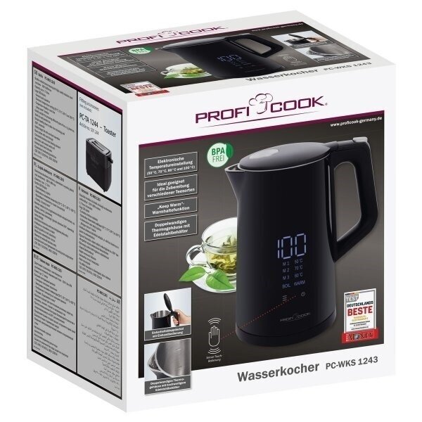 ProfiCook PC-WKS 1243 elektrinis virdulys 1,7 l 2200 W juodas 4 ProfiCook PC-WKS 1243 elektrinis virdulys 1,7 l 2200 W juodas 4