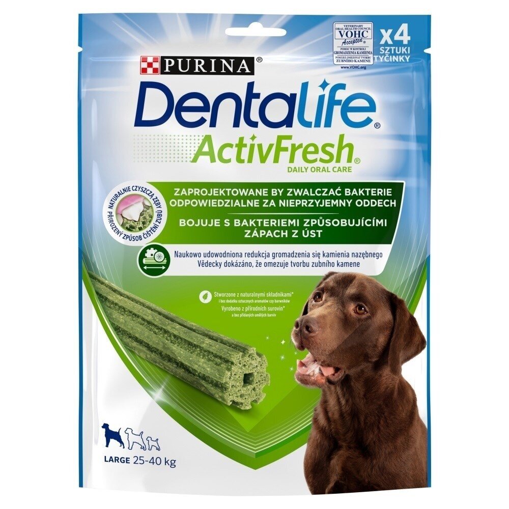 PURINA Dentalife Active Fresh Large - Dantų priežiūros skanėstas šunims - 142 g