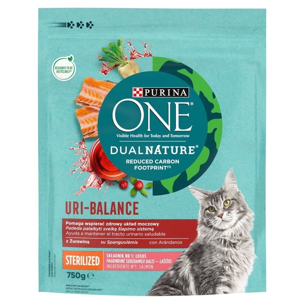 PURINA Dual Nature Uri-Balance Sterilized - sausas kačių ėdalas - 750 g PURINA Dual Nature Uri-Balance Sterilized - sausas kačių ėdalas - 750 g
