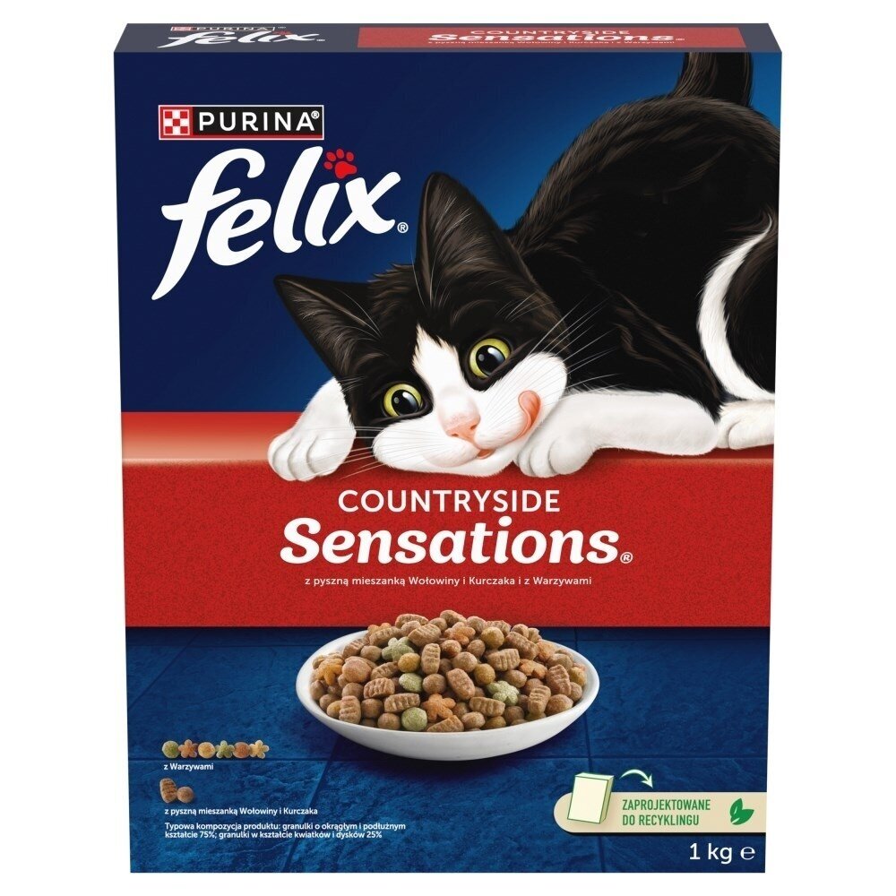 PURINA Felix Countryside Sensations - sausas kačių ėdalas - 1 kg