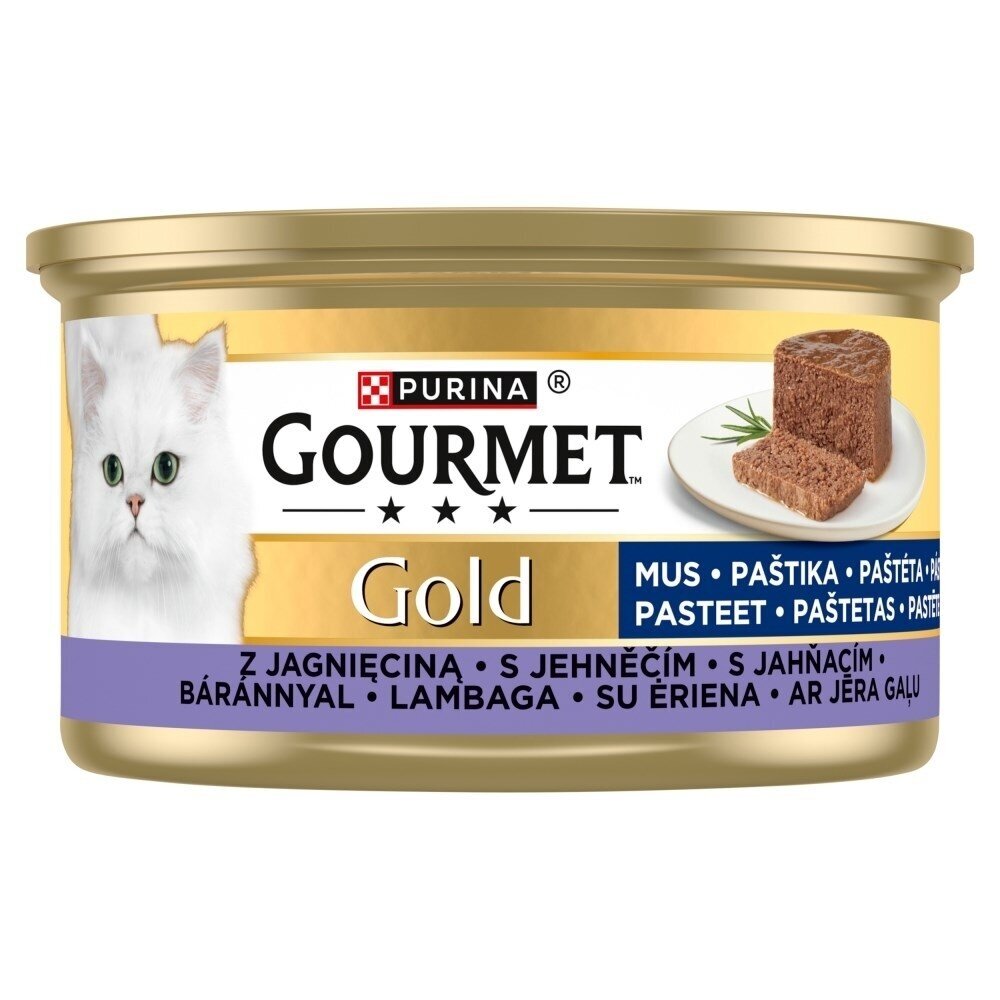 PURINA Gourmet Gold Mousse su ėriena – šlapias kačių ėdalas – 85 g PURINA Gourmet Gold Mousse su ėriena – šlapias kačių ėdalas – 85 g