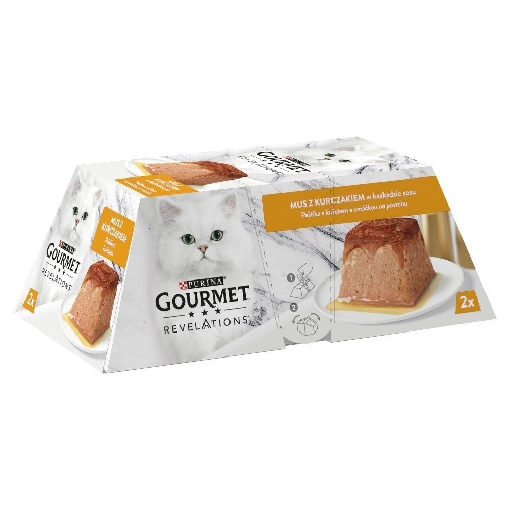 PURINA Gourmet Revelations putėsiai su vištiena padaže - šlapias kačių ėdalas - 2 x 57 g PURINA Gourmet Revelations putėsiai su vištiena padaže - šlapias kačių ėdalas - 2 x 57 g