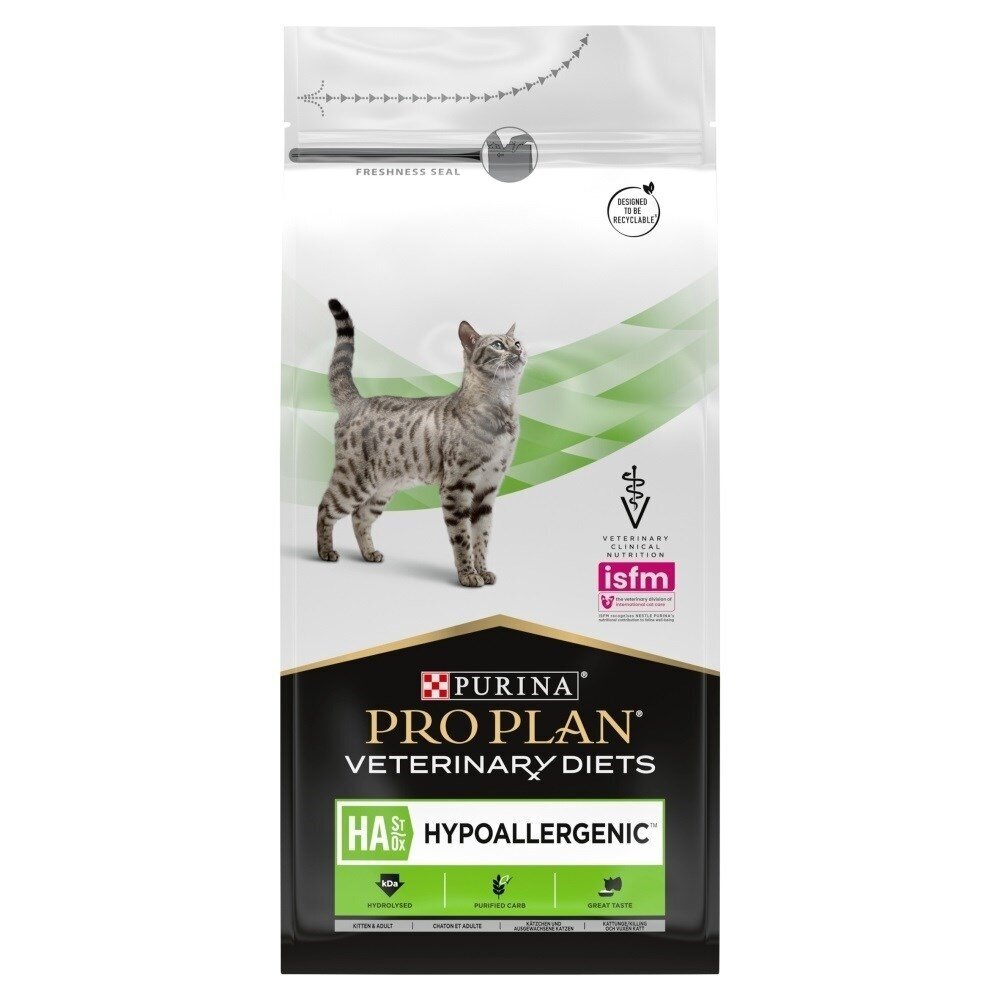 PURINA Pro Plan Veterinary Diets Feline HA St/Ox Hypoallergenic - sausas kačių ėdalas - 1,3 kg PURINA Pro Plan Veterinary Diets Feline HA St/Ox Hypoallergenic - sausas kačių ėdalas - 1,3 kg