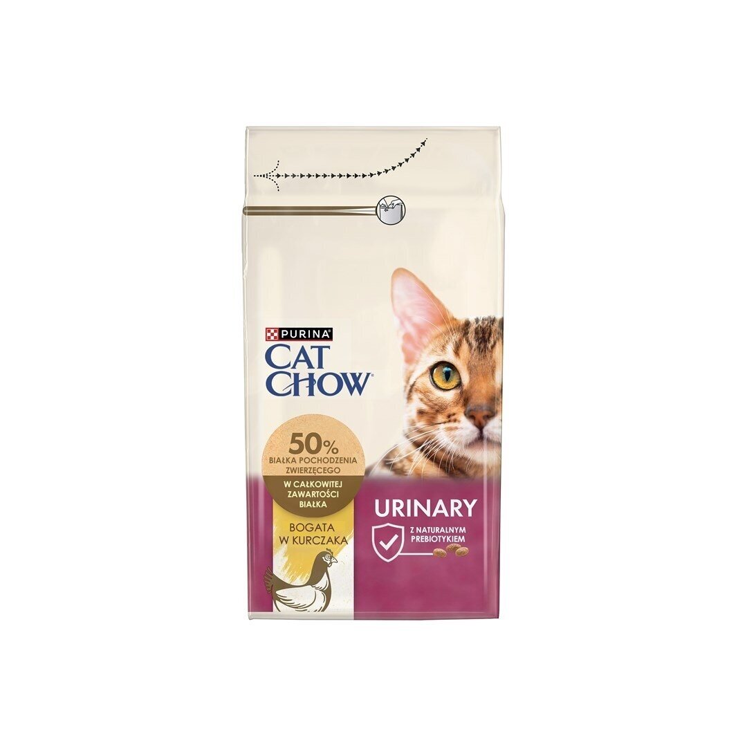 Purina Cat Chow Urinary Tract Health sausas kačių maistas suaugusioms katėms su vištiena, 1,5 kg