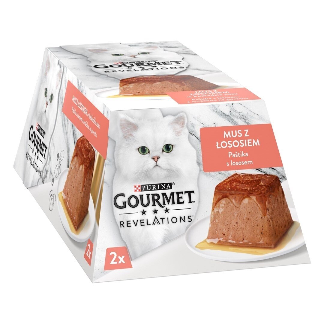 PURINA Gourmet Revelations lašiša - šlapias kačių ėdalas - 2 x 57 g