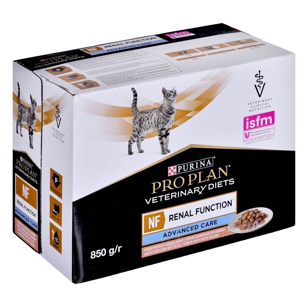 PURINA NF Renal Function Feline Salmon - šlapias kačių ėdalas - 10 x 85 g