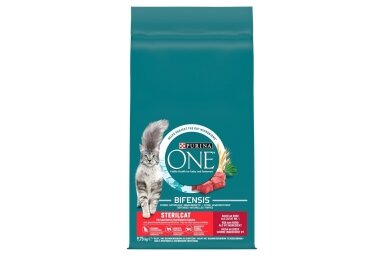 PURINA ONE Sterilcat med storfekjøtt, tørrfôr til katter, 9,75 kg