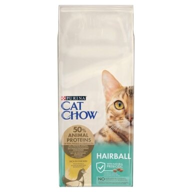 PURINA Cat Chow Hairball Control Chicken - sausas kačių ėdalas - 15 kg