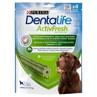 PURINA Dentalife Active Fresh Large - Dantų priežiūros skanėstas šunims - 142 g