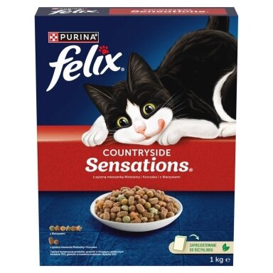 PURINA Felix Countryside Sensations - sausas kačių ėdalas - 1 kg