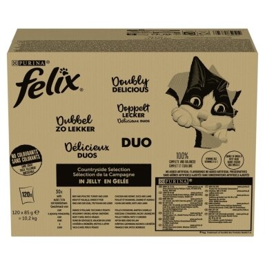 PURINA Felix Fantastic Duo Mix Countryside - šlapias kačių ėdalas - 120 x 85 g